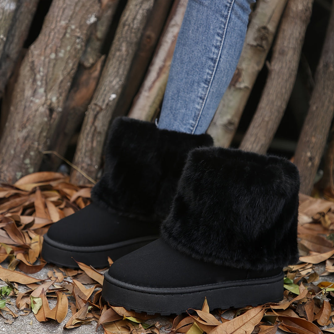 Zoey | Fluffy Low Winter Boots