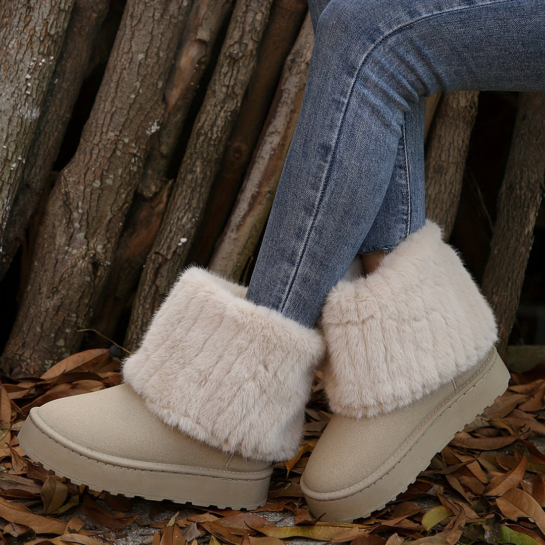 Zoey | Fluffy Low Winter Boots