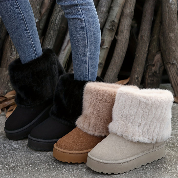 Zoey | Fluffy Low Winter Boots