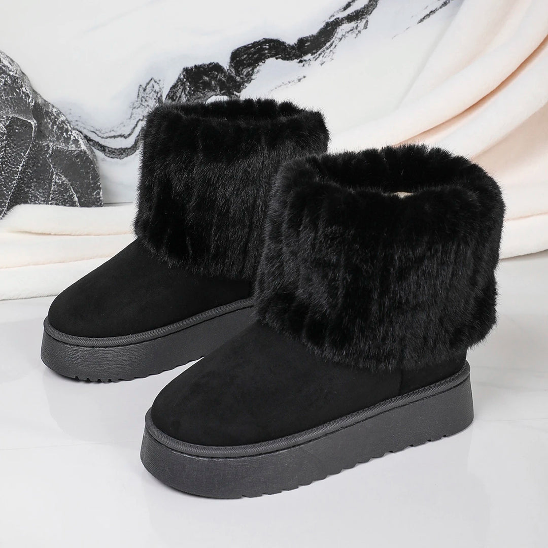 Zoey | Fluffy Low Winter Boots