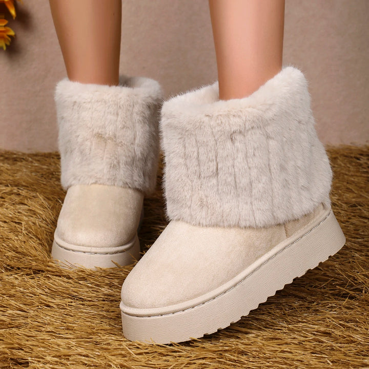 Zoey | Fluffy Low Winter Boots