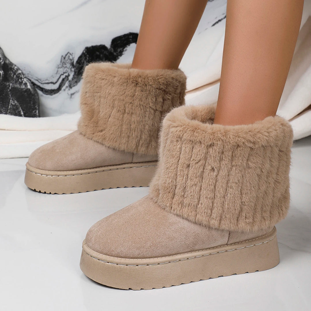 Zoey | Fluffy Low Winter Boots