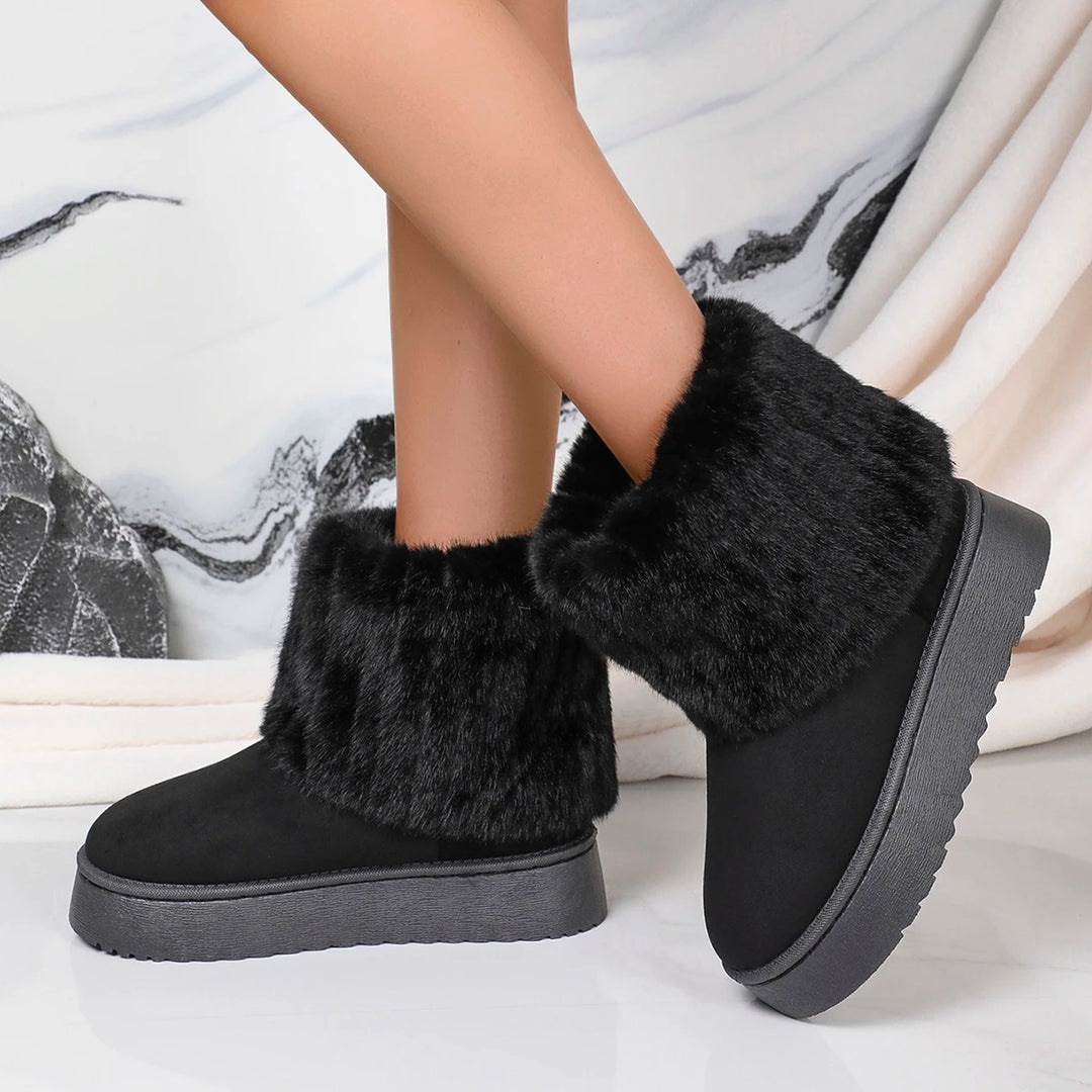 Zoey | Fluffy Low Winter Boots