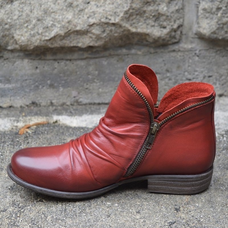 Zaria Boots | Premium Bio Leather Zipper Boots