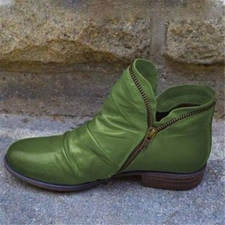 Zaria Boots | Premium Bio Leather Zipper Boots