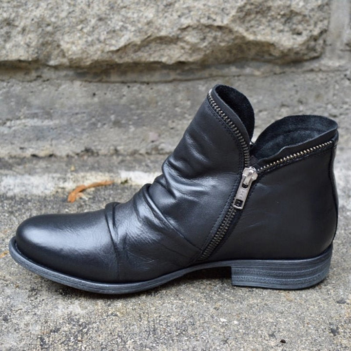 Zaria Boots | Premium Bio Leather Zipper Boots