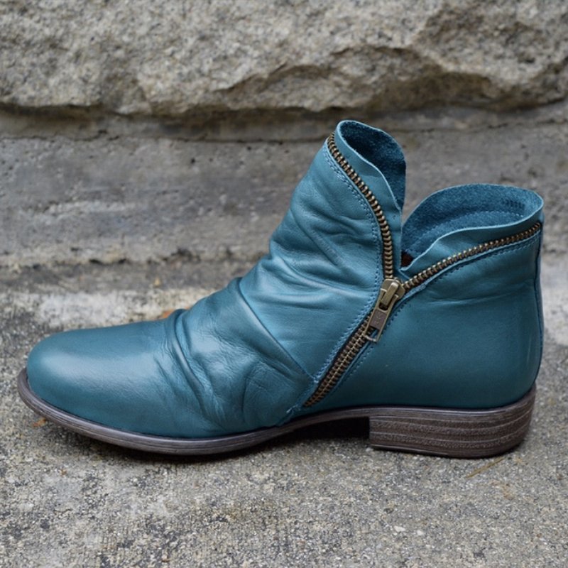 Zaria Boots | Premium Bio Leather Zipper Boots