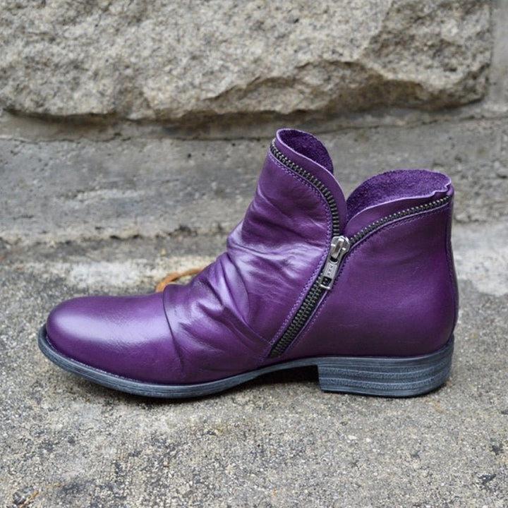 Zaria Boots | Premium Bio Leather Zipper Boots